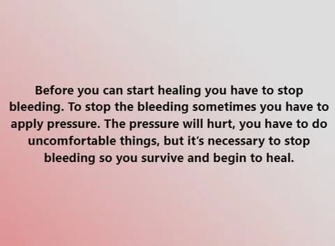Stop the bleeding.