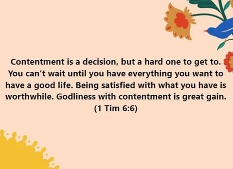 Contentment is gain.